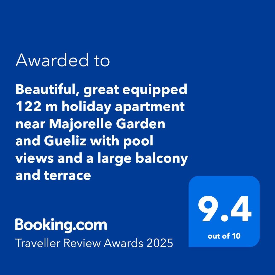 Apartment Beautiful, Great Equipped 122 M Near Majorelle Garden And Gueliz With Pool Views And A Large Balcony And Terrace *